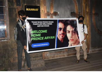 ‘मन्नत’ बाहेर दिवाळी, आर्यनच्या स्वागताचे झळकले बॅनर, तयारी सेलिब्रेशनची