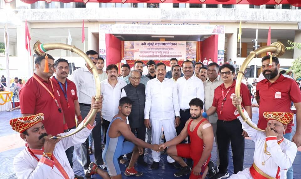 महापालिका केसरी राज्यस्तरीय कुस्ती स्पर्धेचा आ. गणेश नाईक हस्ते घणसोलीत शुभारंभ