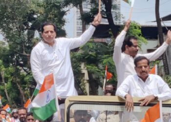 भाजपची ऐरोली विधानसभेतील भव्य तिरंगा बाईक रॅली उत्साहात