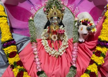 आई गोवर्धनी माता मंदिराचा १६ वा जीर्णोद्धार सोहळा उत्साहात साजरा