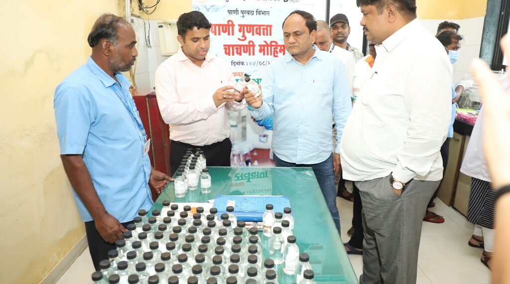 नवी मुंबई महापालिका क्षेत्रात एकाच दिवशी १ हजाराहून अधिक पाणी गुणवत्ता तपासणीची विशेष चाचणी मोहीम 