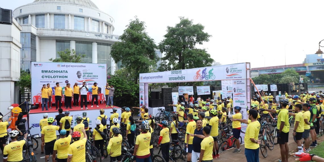 स्वच्छता सायक्लॉथॉनमध्ये ५०० हून अधिक सायकलपटूंचा सहभाग