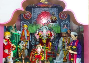 सुवर्णमहोत्सवी वर्षाची  ‘एक गाव एक गणपती’ परंपरा जपणारे आदर्शवत रिटघर गाव