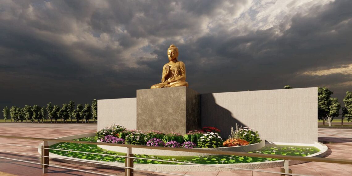 ‘ज्वेल ऑफ नवी मुंबई’ येथे उभारण्यात येणाऱ्या भगवान गौतम बुद्धाच्या पुतळ्याचे सोमवारी भूमिपूजन