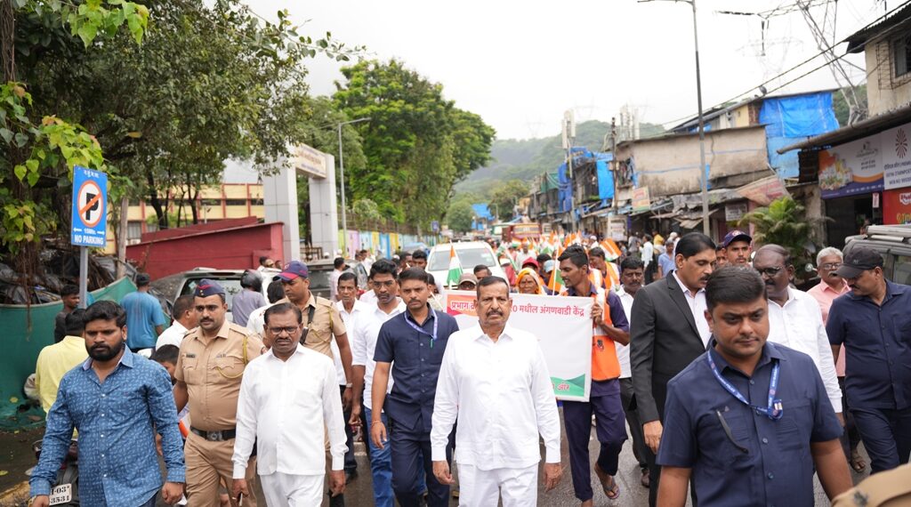 ‘घरोघरी तिरंगा’ मोहीमेंतर्गत रबाळे, बेलापूर येथे तिरंगा रॅलीचे आयोजन