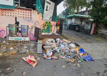 सानपाडा विभागातील कचऱ्याचे ढिगारे हटविण्याची भाजपची मागणी