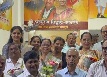 ज्येष्ठ नागरिक संघ – सानपाडा विरंगुळा केंद्रातील विजयी उमेदवारांचा भाजपकडून सत्कार