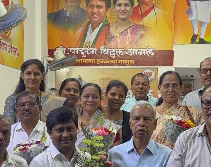ज्येष्ठ नागरिक संघ – सानपाडा विरंगुळा केंद्रातील विजयी उमेदवारांचा भाजपकडून सत्कार