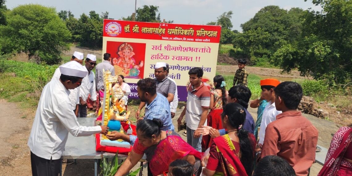 गणेशोत्सवातील निर्माल्य संकलनातून पर्यावरण संवर्धनाचा संदेश